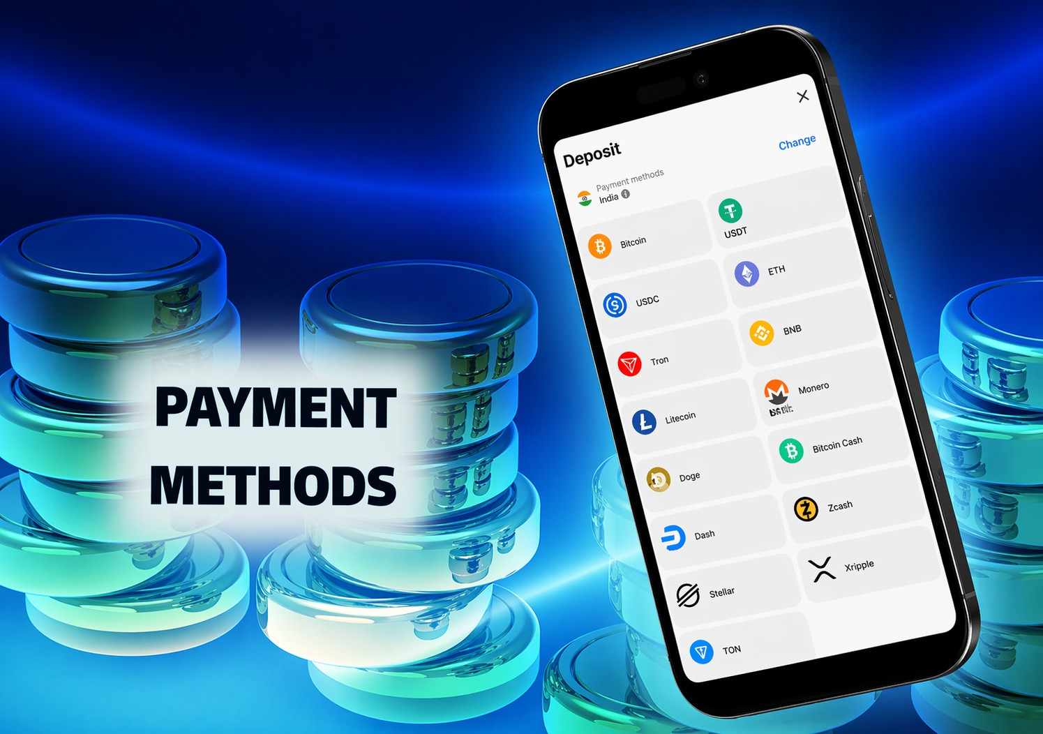 Mobile payment options illustration